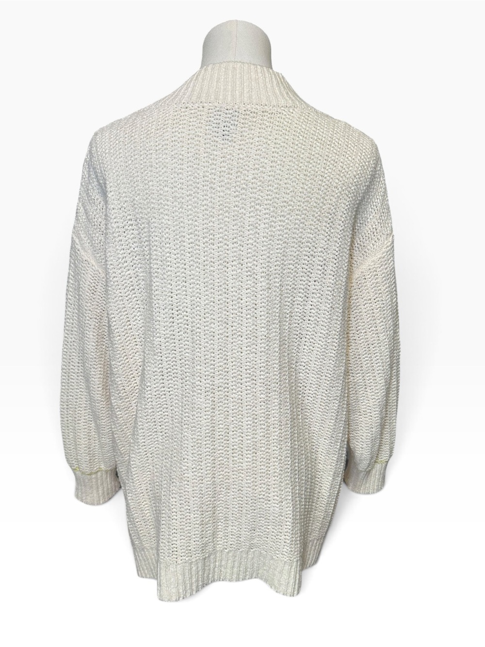 CAbi Ivory V-Neck Knit Croquet Pullover Sweater - Picture 9 of 10